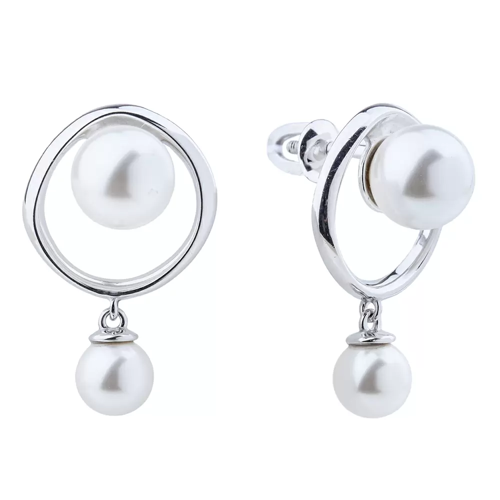 Серьги подвесные 1053312-01250-2S серебро