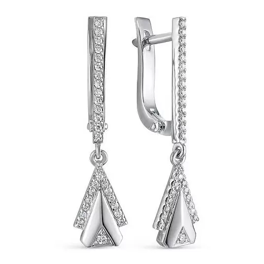 Серьги подвесные 2-735-20 золото