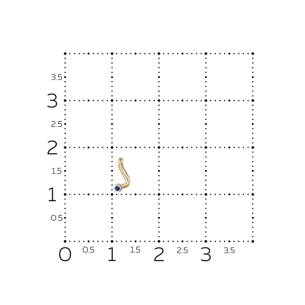 Пирсинг в нос 41210-151-10-01 золото