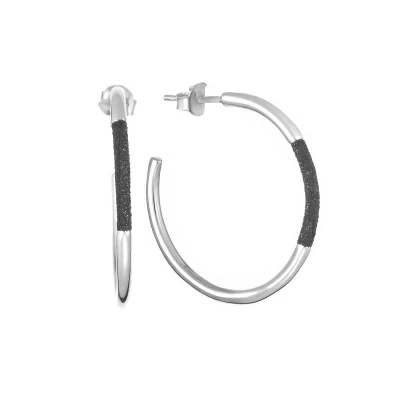 Серьги конго Gl-E2552-2-X-W-X-X-B серебро