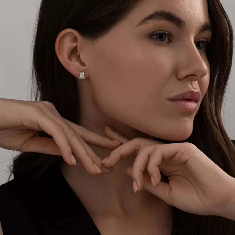 Серьги пусеты 94025945 серебро Тоус