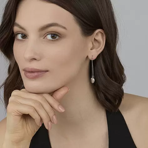 Серьги продевки 02-4820.00ГХ-00 серебро