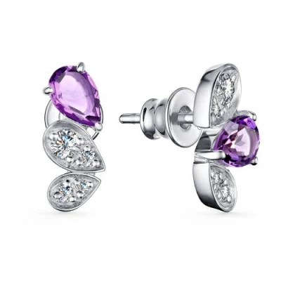 Серьги пусеты 02-3472.00АМ-00 серебро