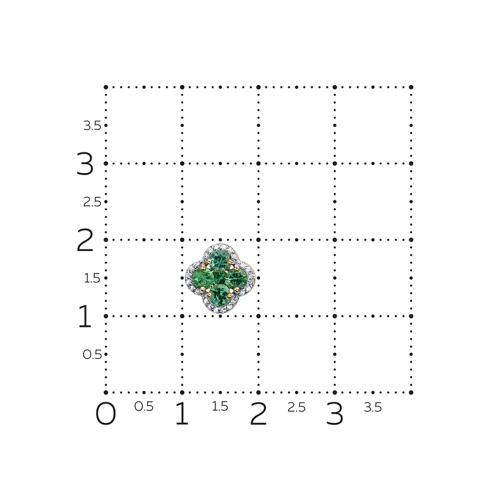 Подвеска 31434-151-14-00 золото Клевер четырехлистный