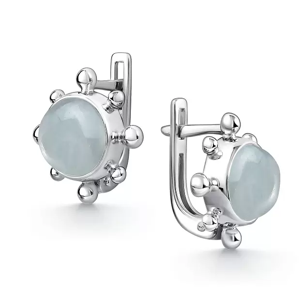 Серьги 02-4407.0АКВ-00 серебро