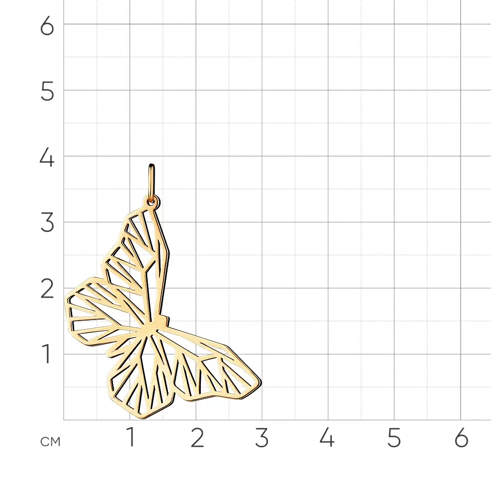Подвеска 010-0121-0000-010 золото Бабочка