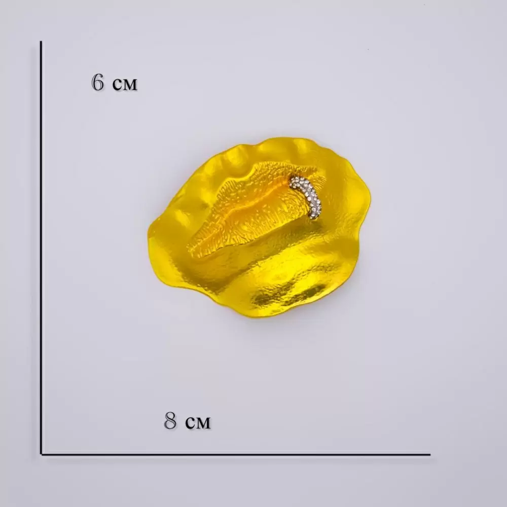 Брошь 411110080g ювелирный сплав Губы_2