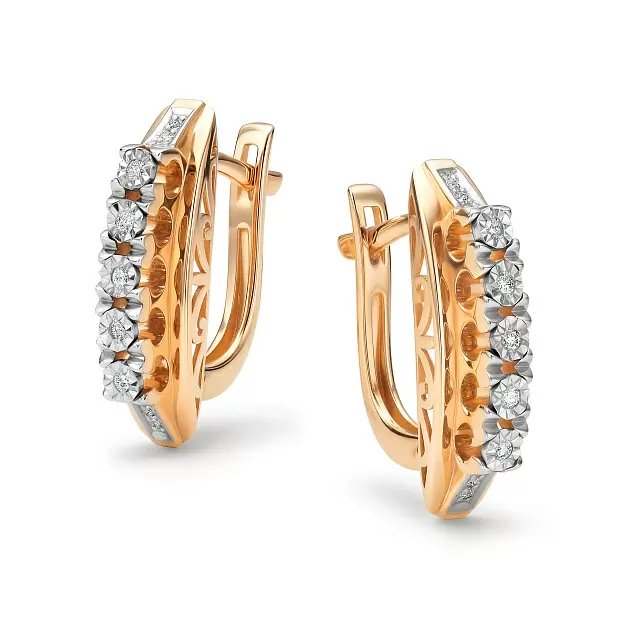 Серьги 26150-100 золото Дорожка_0