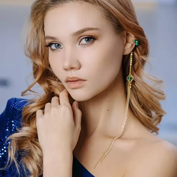 Серьги кафф Kaff003 ювелирный сплав_1