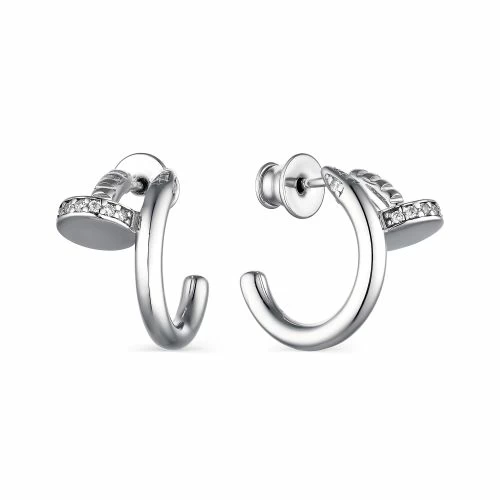 Серьги пусеты 02-1906.00КЦ-00 серебро Картье Гвоздь