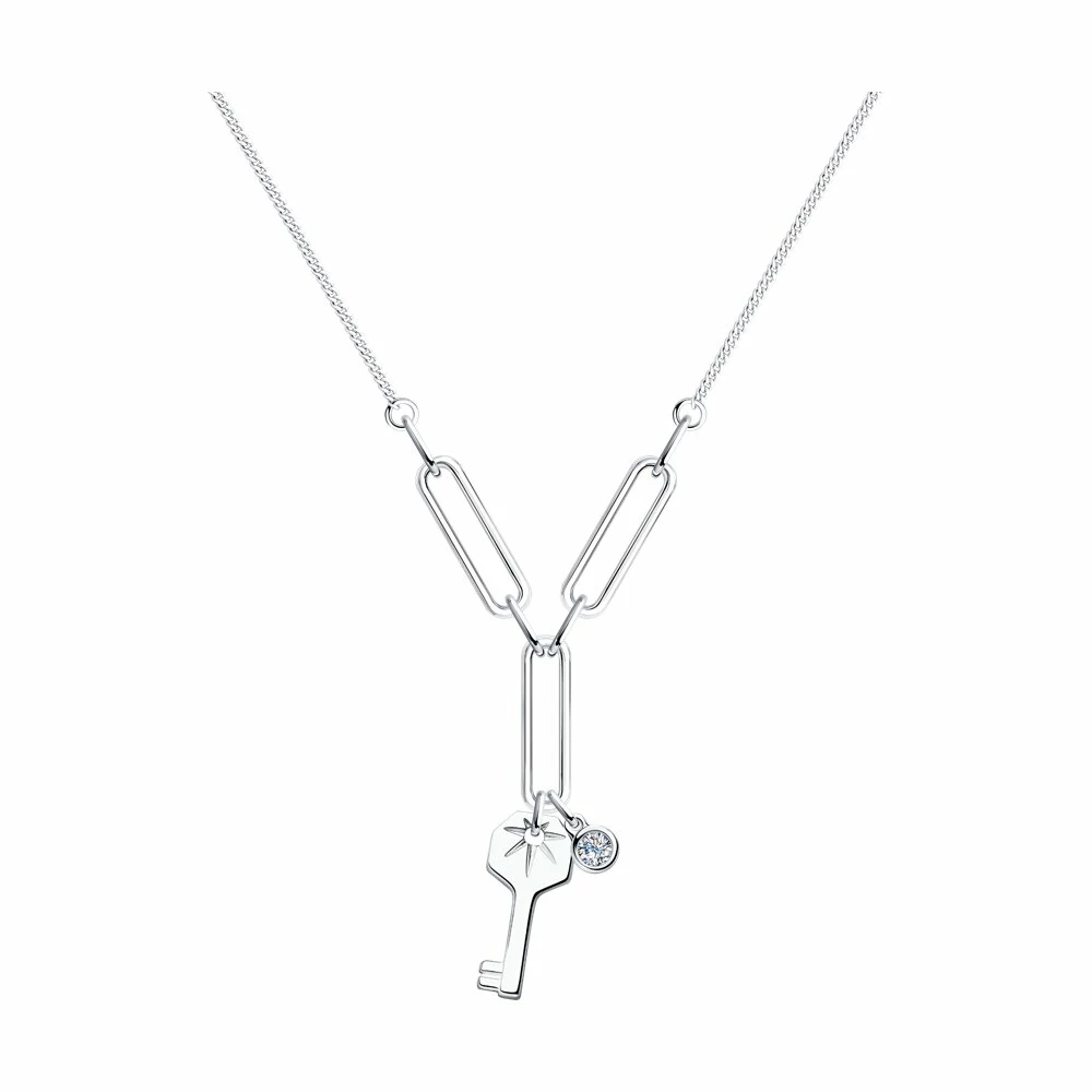 Колье 94070593 серебро Ключ