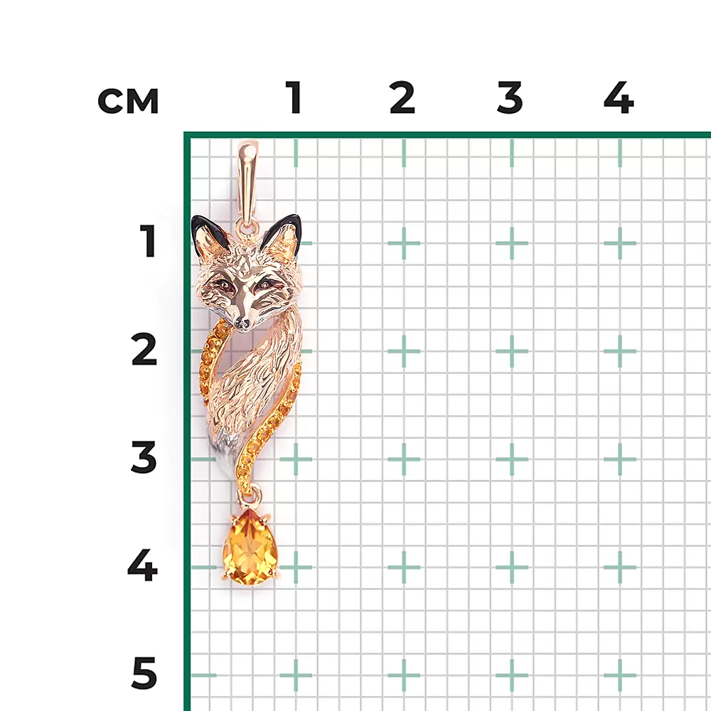 Подвеска 03-3487-00-206-1110 золото Лиса - купить по цене от 37 324 ₽