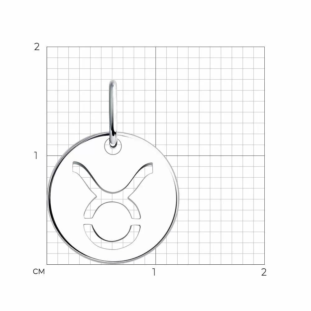 Подвеска знак зодиака 94032849 серебро Телец