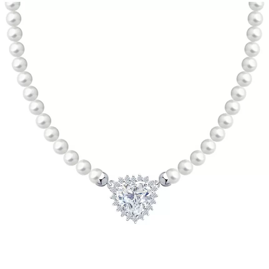 Колье 94071226 серебро Сердце_0