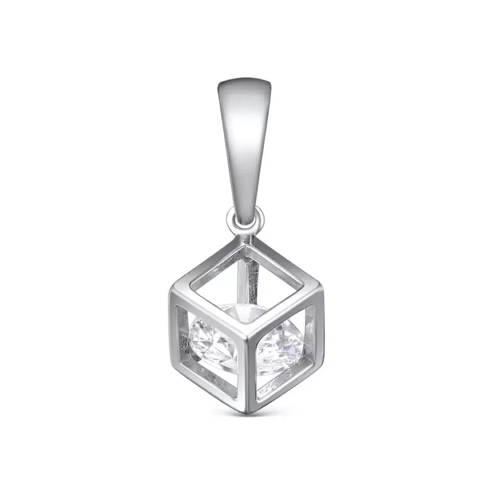 Подвеска п1084-1рм серебро Кубик