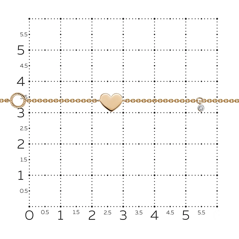 Браслет 51542-151-00-00 золото Сердце