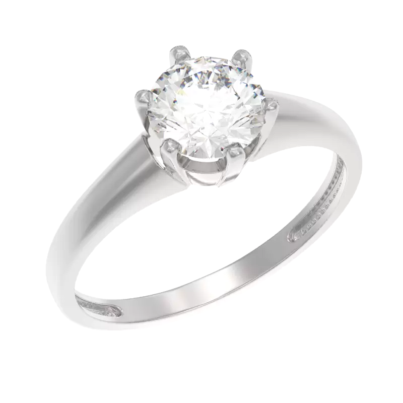 Кольцо один камень 1035921-01210 серебро