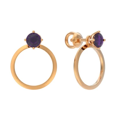 Серьги подвесные 1044012-11220-A золото