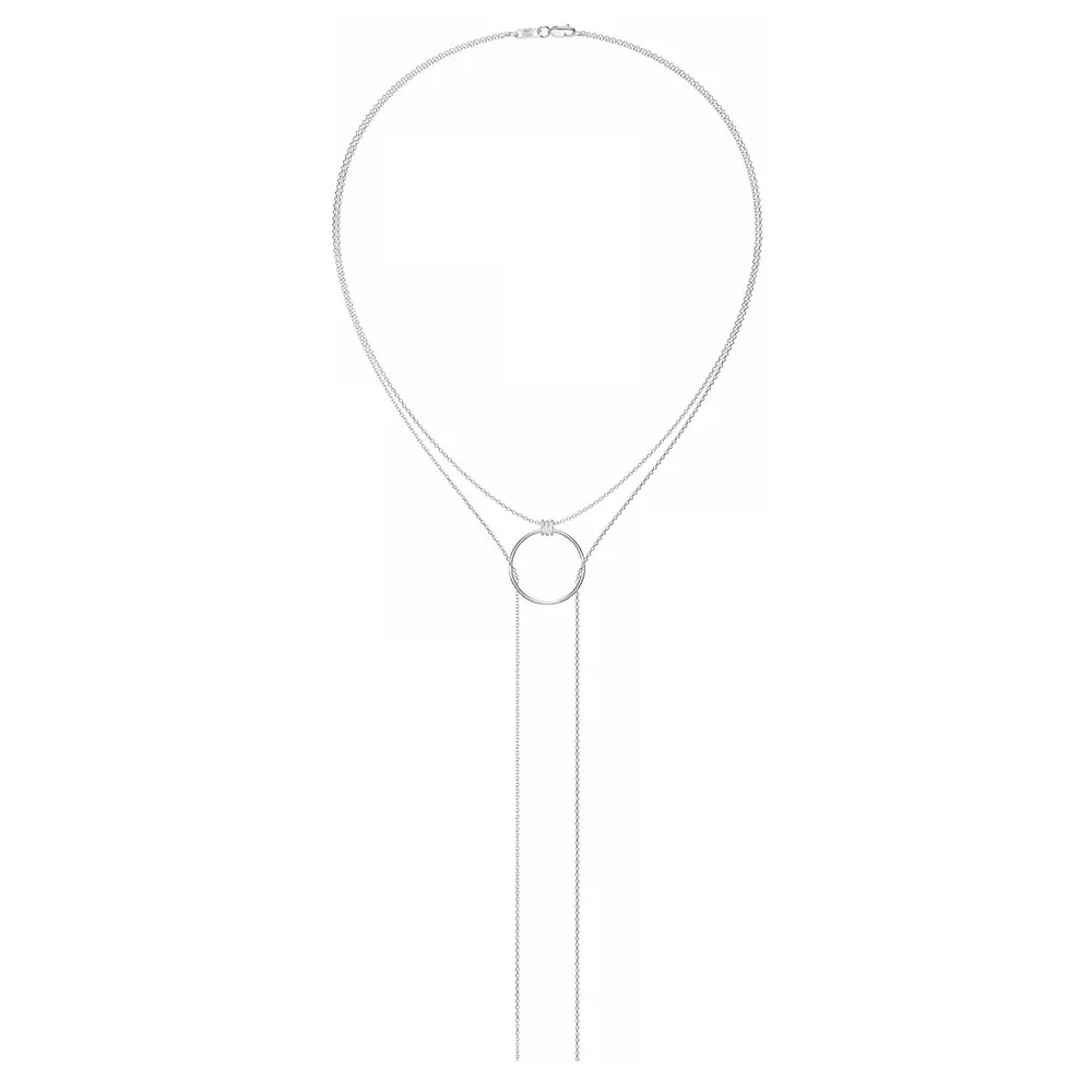 Колье галстук НХ22-2081Ю-3 d0.50 серебро Круг_1