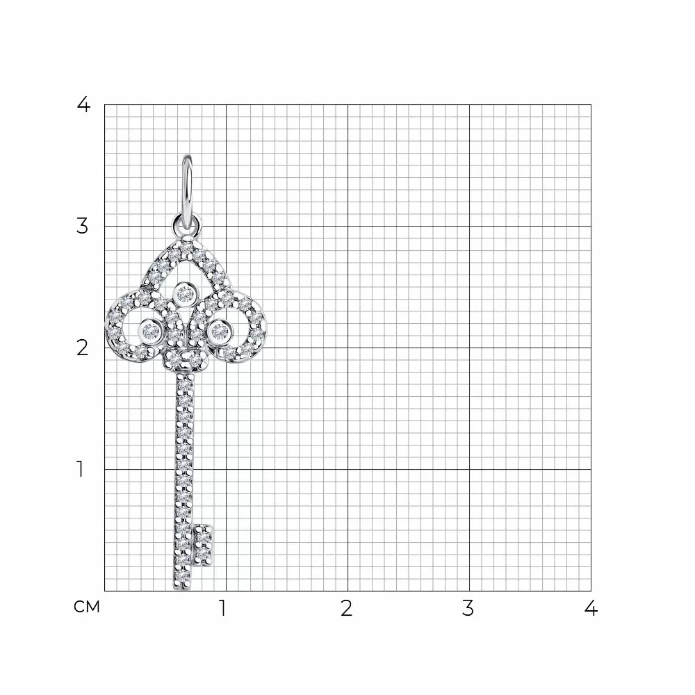 Подвеска 94033083 серебро Ключ