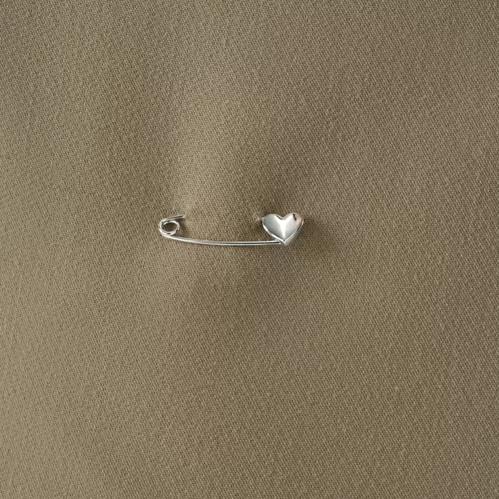 Булавка 94040092 серебро Сердце