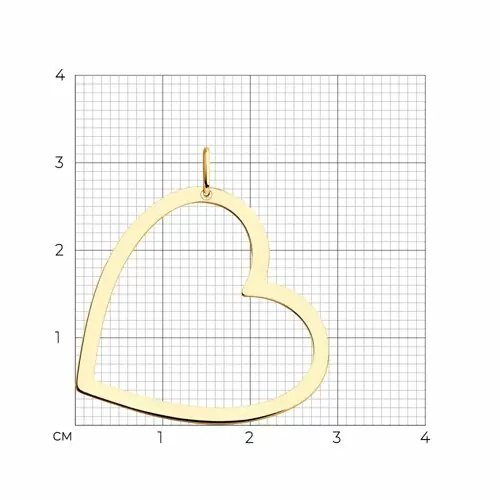 Подвеска 035270 золото Сердце