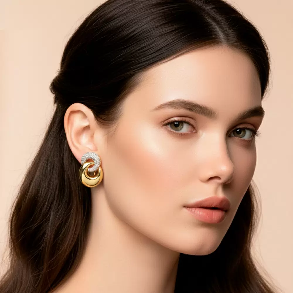 Серьги AG210015E-001G ювелирный сплав