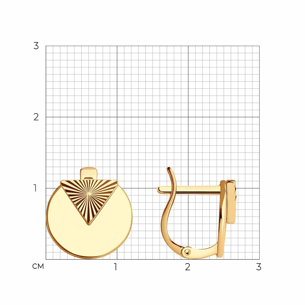 Серьги 029683 золото