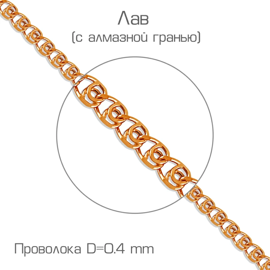 Цепь ЦЛВ10512040 золото Полновесная