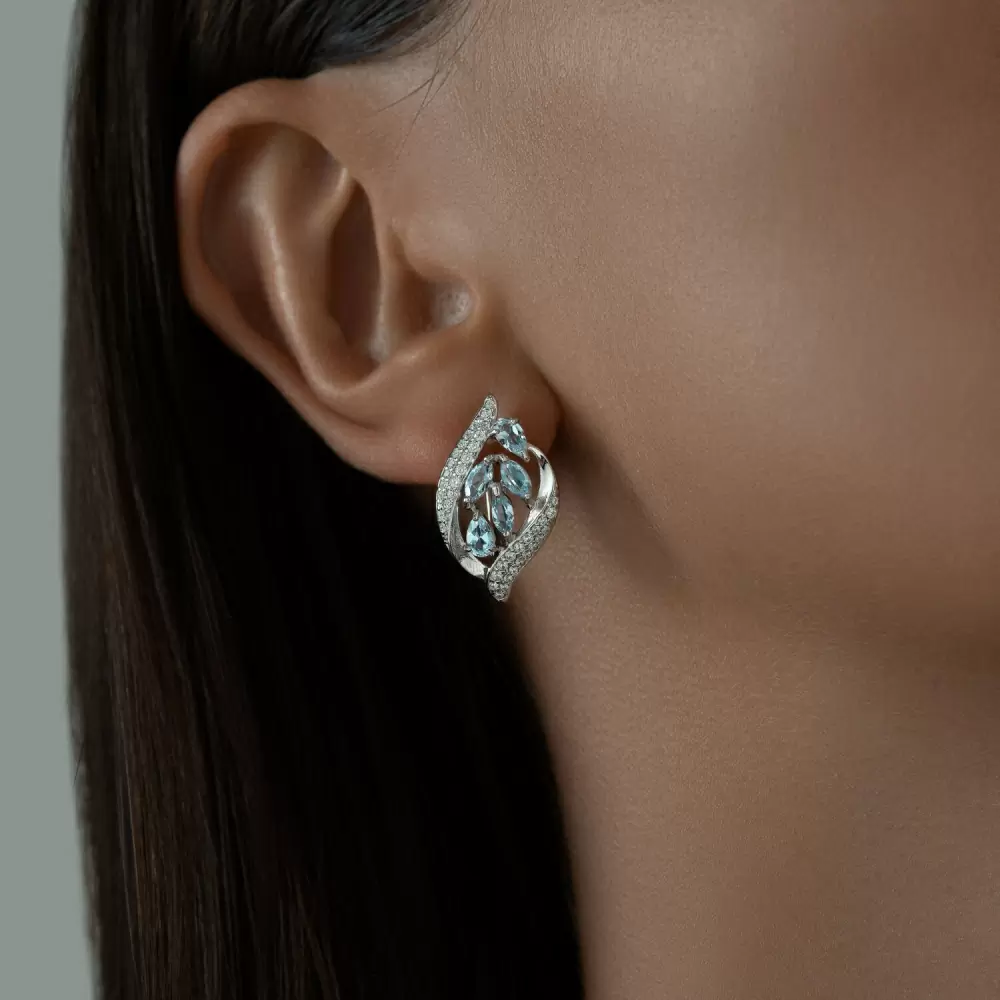 Серьги 92021509 серебро