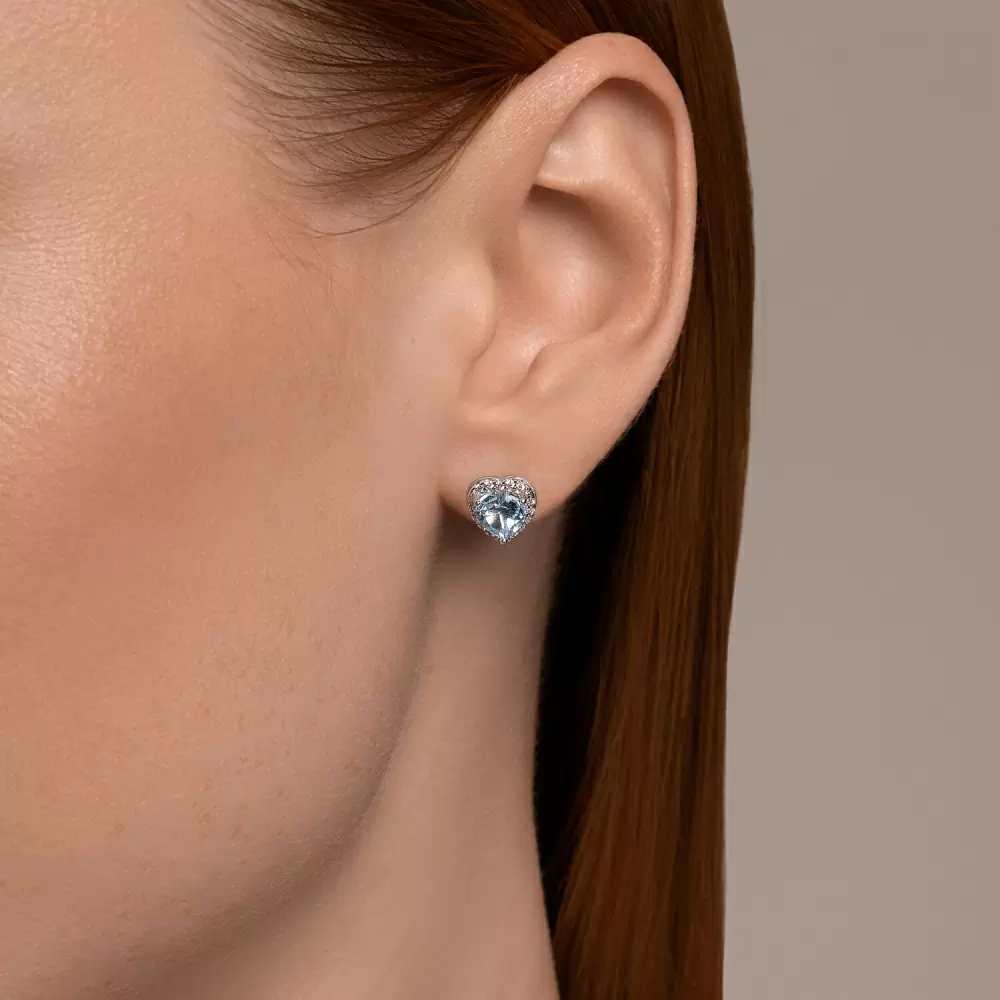 Серьги пусеты 92022956 серебро Сердце_1