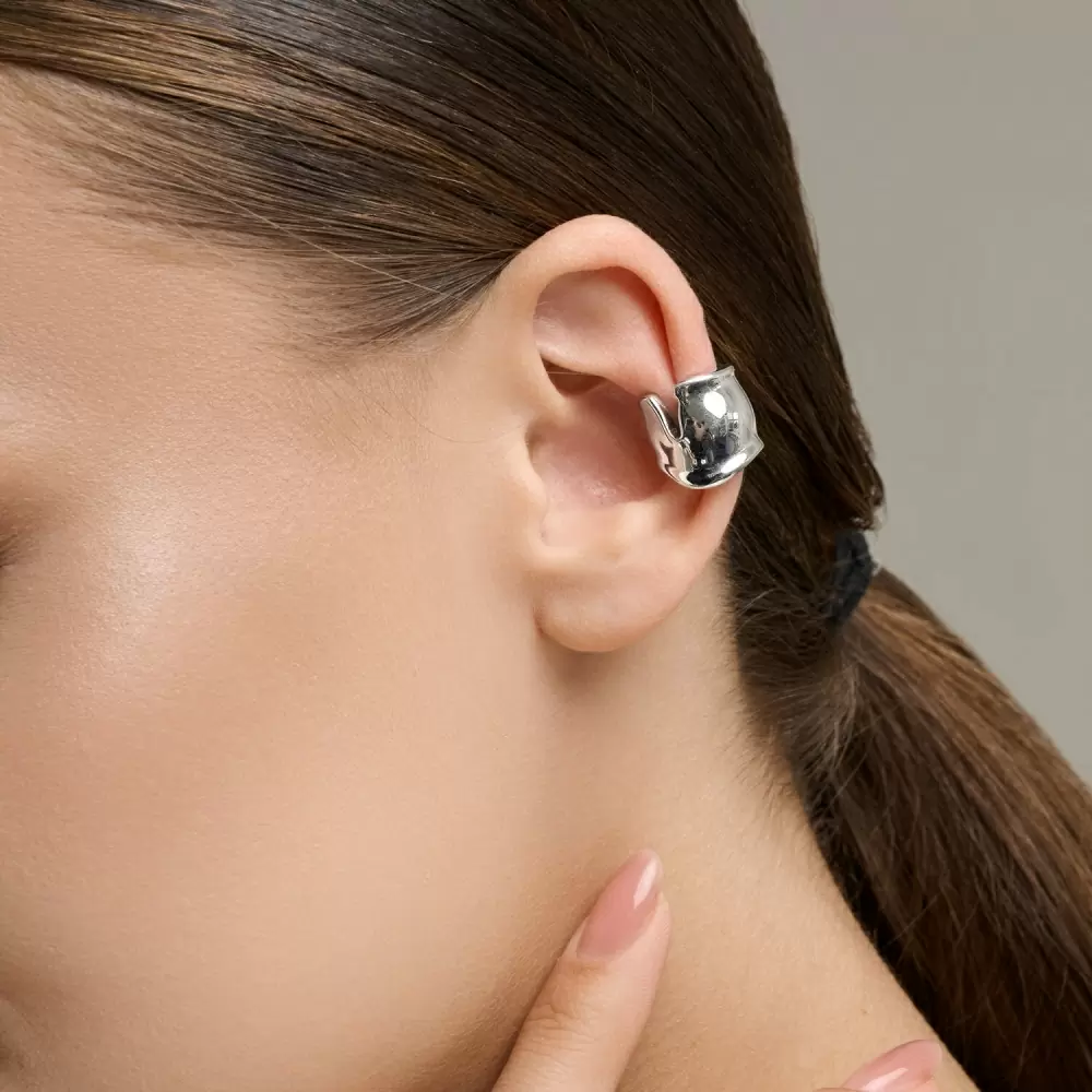 Серьги кафф 94170437 серебро_1