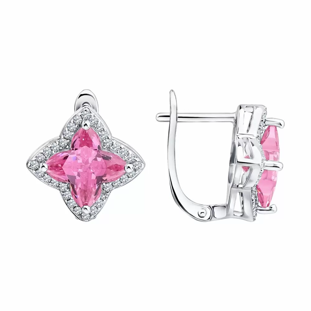 Серьги пусеты 94027628-91 серебро