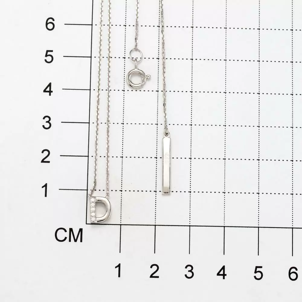 Колье 06-2980.03КЦ-00 серебро Буква D