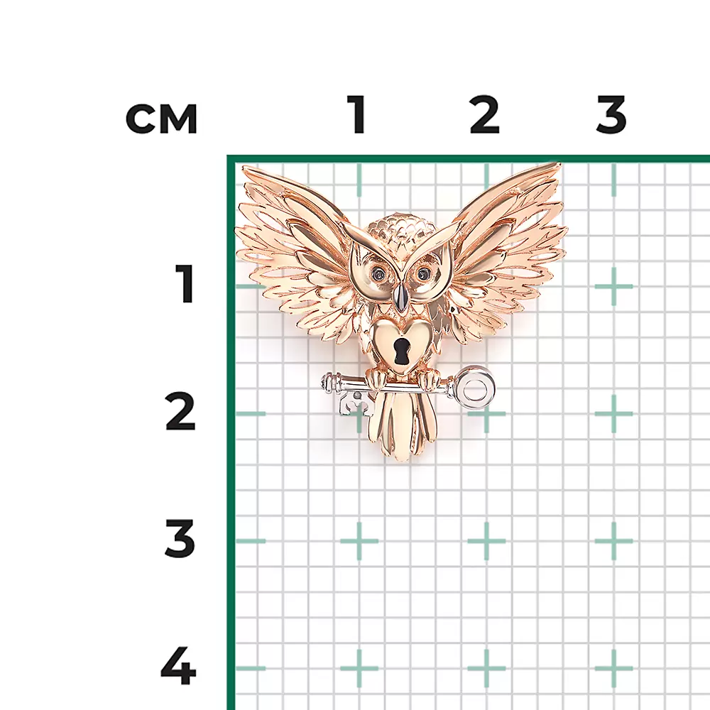 Подвеска 03-3547-00-000-1111 золото Сова