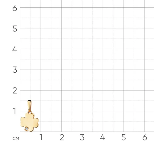 Подвеска 003-0361-0001-010 золото Клевер