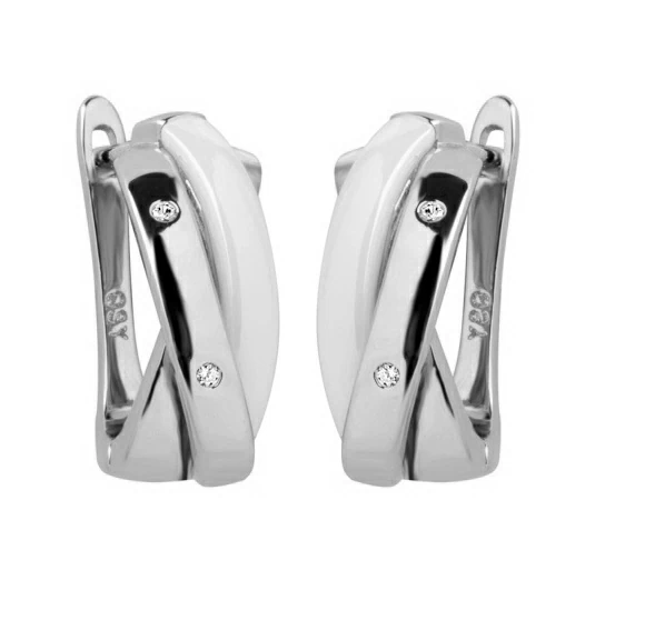 Серьги TC-E00683-W-W-X-X-W серебро Тринити