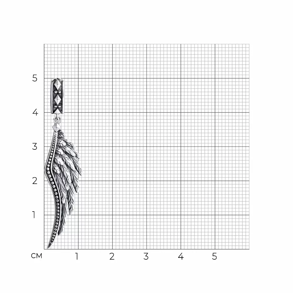Подвеска 95030203 серебро Крыло