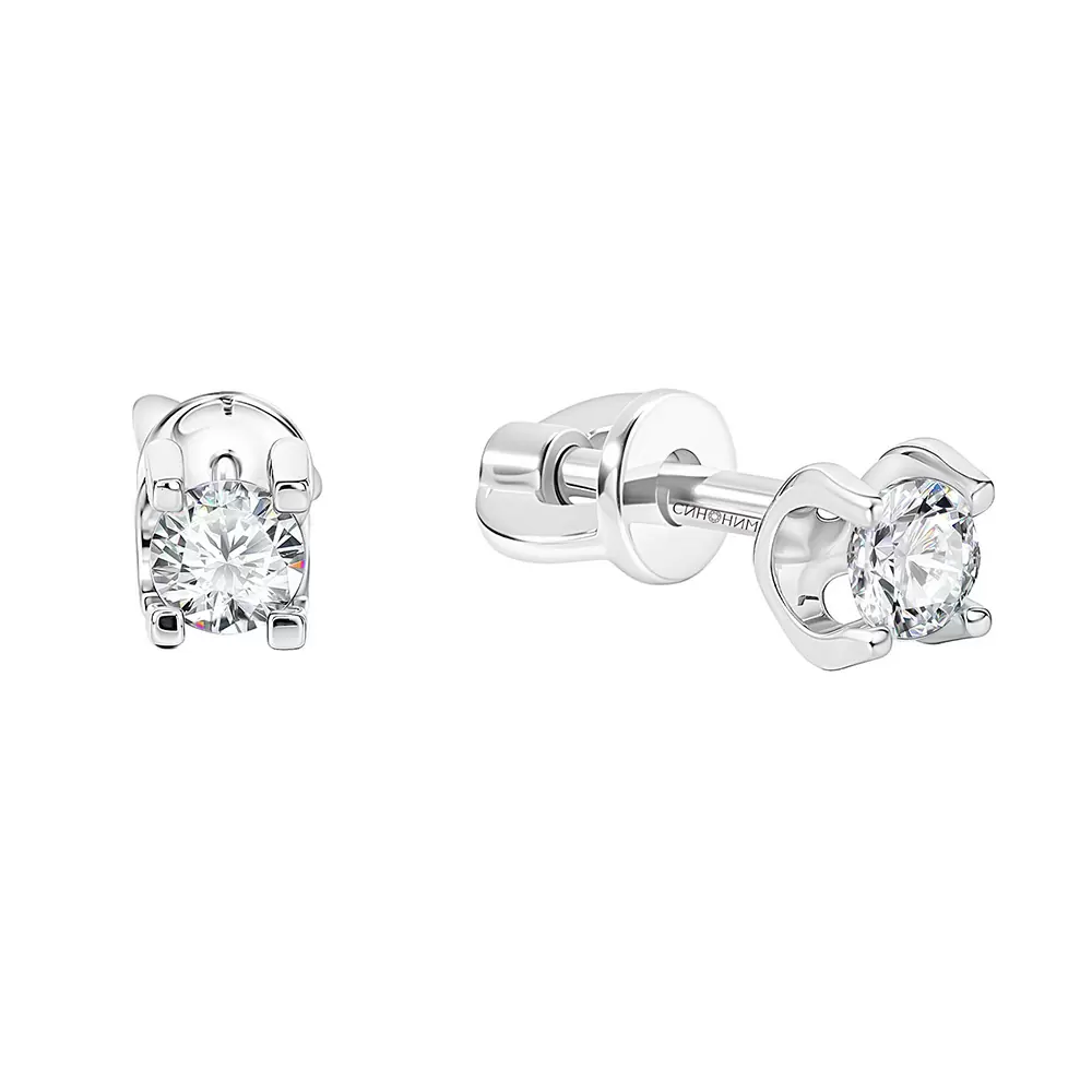 Серьги пусеты 804-02101 серебро_0