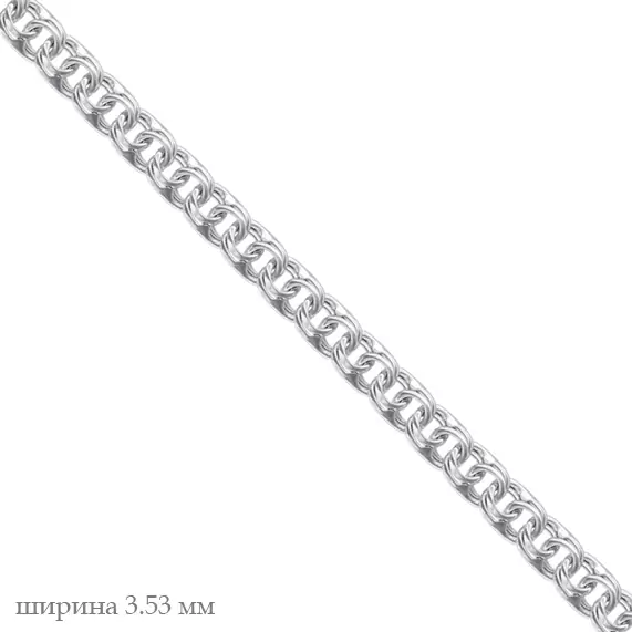 Браслет классический НБ22-056Ю-3 d0.60 серебро Полновесный_1