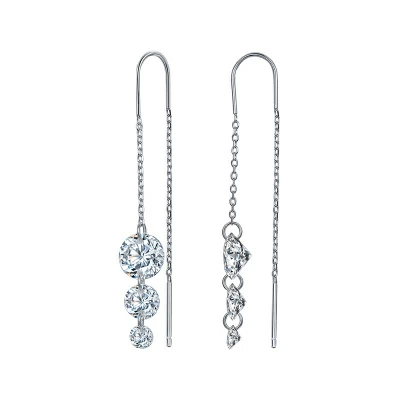 Серьги продевки ZSE864 серебро