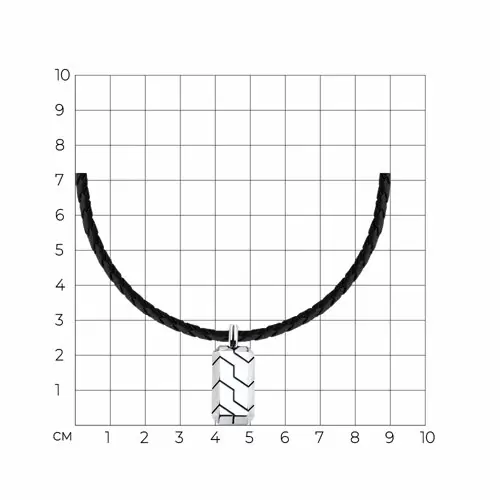 Колье 95070023 серебро