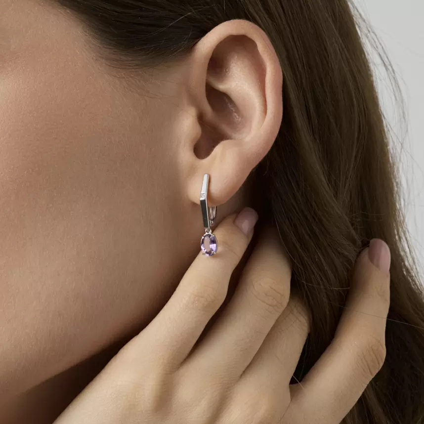 Серьги подвесные 02-5024.БРАМ-00 серебро