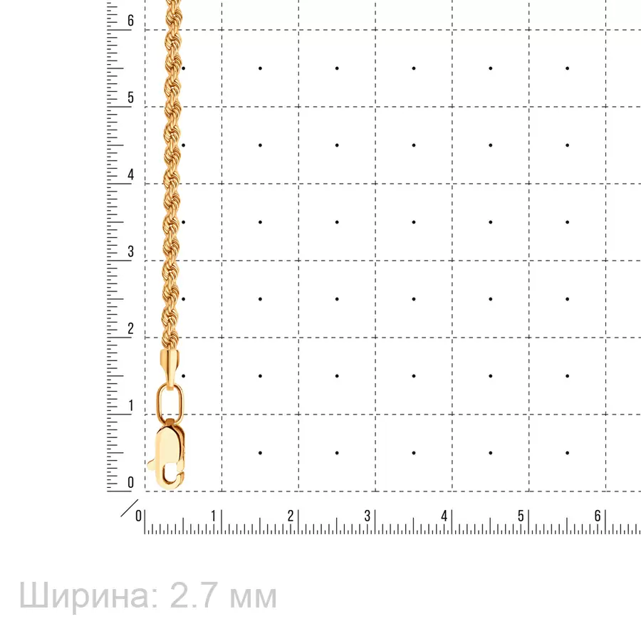 Цепь ЦПКД40110040             золото Пустотелая_1