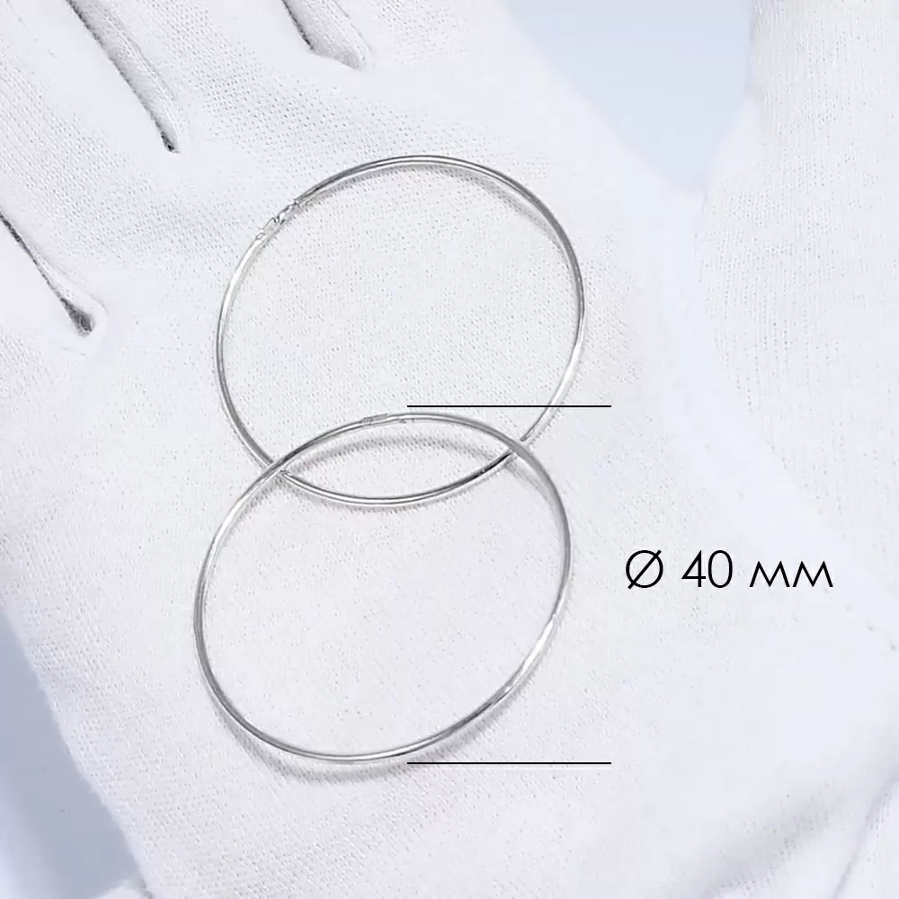 Серьги конго 94140047 серебро_3