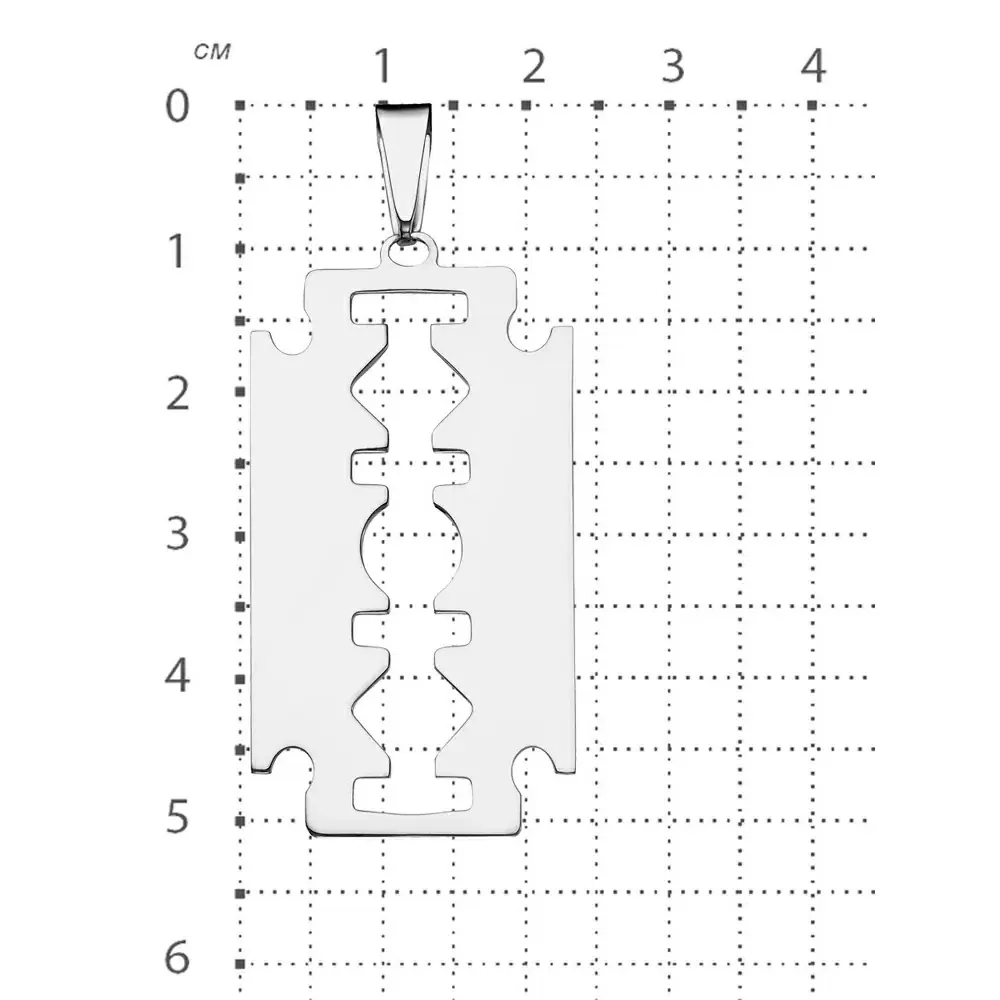 Подвеска 430-10-98 серебро Лезвие