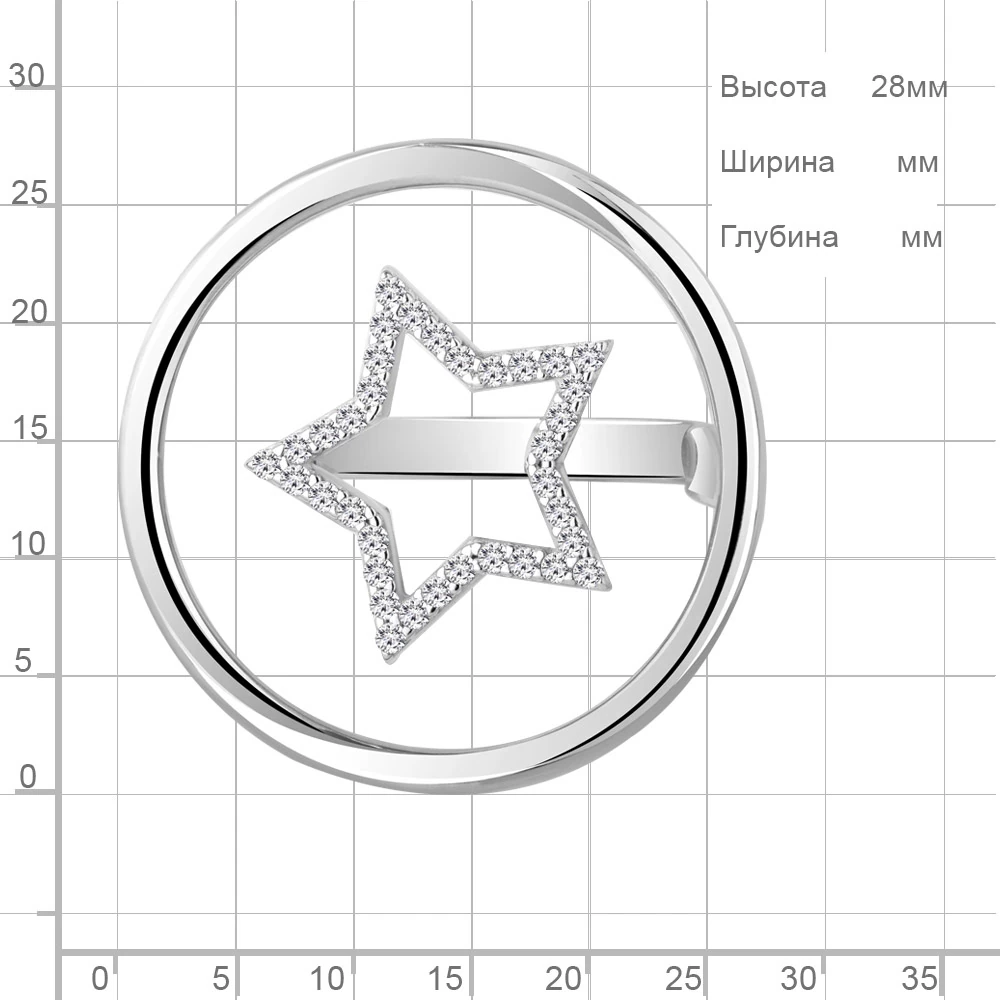 Кольцо 67131А.5 серебро