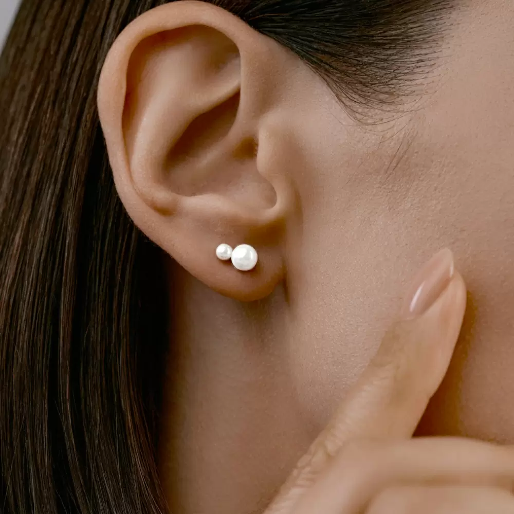 Серьги каффы 94025046 серебро