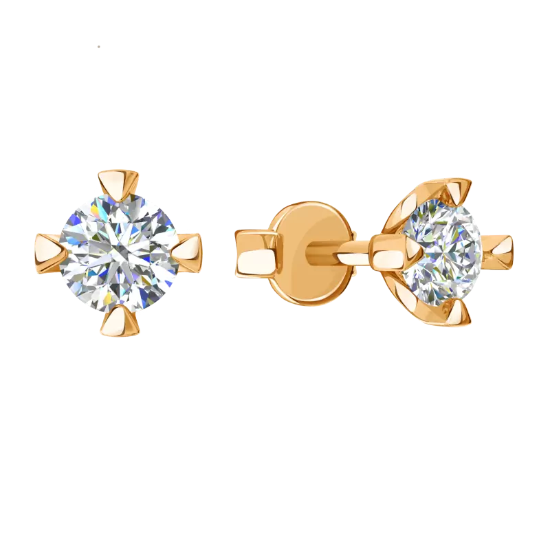 Серьги пусеты 01-214580 золото