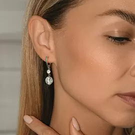 Серьги подвесные LLE5-10RK серебро_1